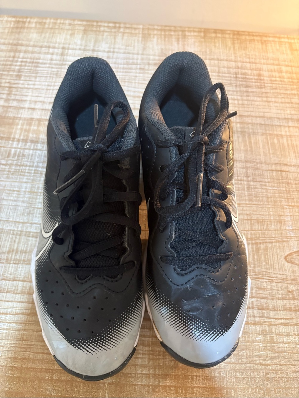 Nike Men's Black and Silver Low-Top Athletic Sneakers